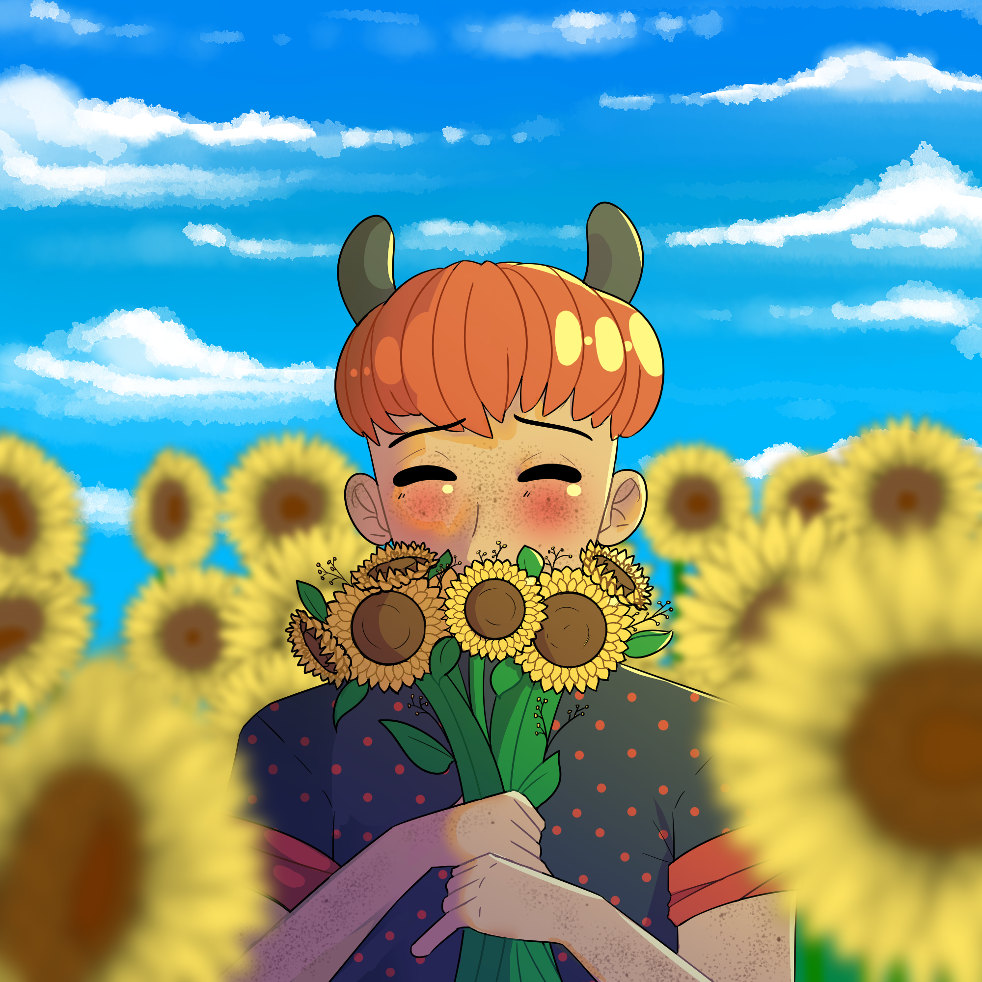 Cliff in Sunflowers